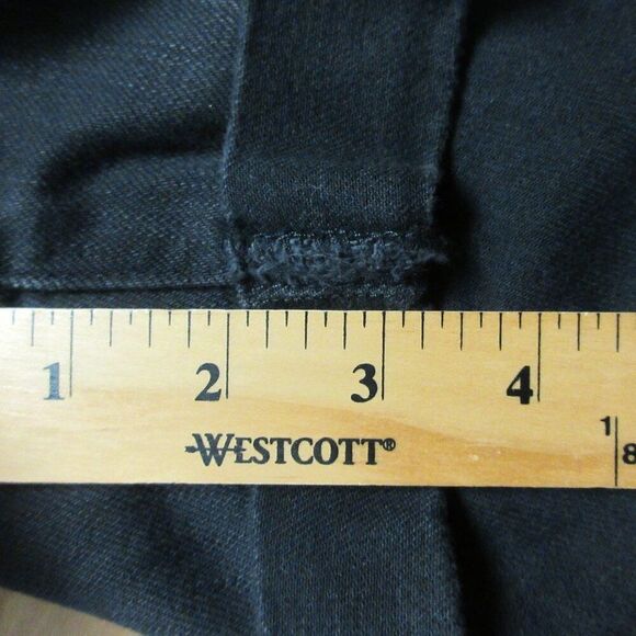 AG ADRIANO GOLDSCHMIED Hailey Ex Boyfriend Roll Up Jean Shorts Size 27 Blk Denim - Picture 15 of 15